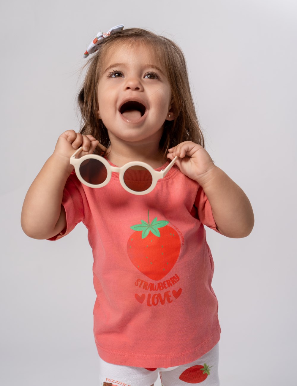 Conjunto Bebê Camiseta e Short Morango - Imagem 4