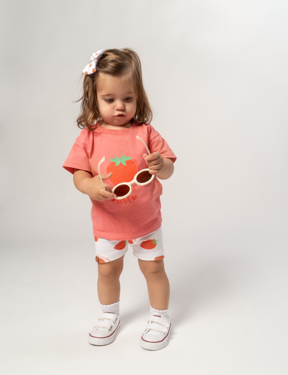 Conjunto Bebê Camiseta e Short Morango - Imagem 7