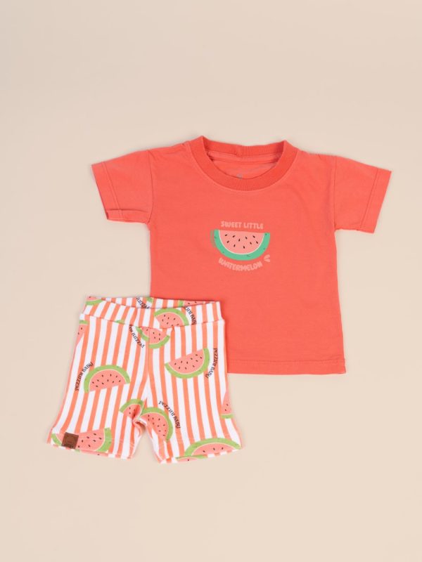 Conjunto Bebê Camiseta e Short Melancia
